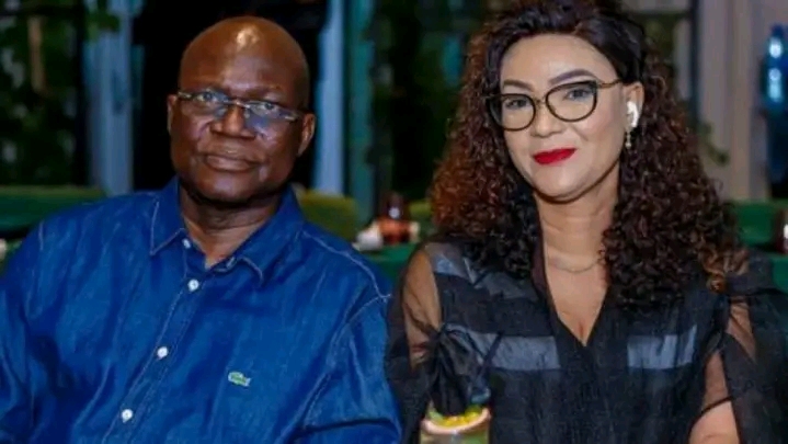 Reuben Abati and his wife Kikelomo Abati seated together