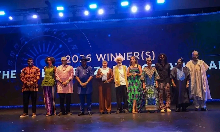 2026 winners of the Nigeria Prizes on stage at the NLNG award night in Lagos