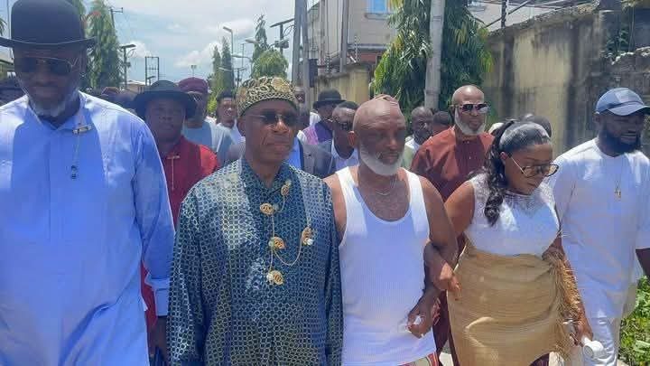 ADC deputy governorship candidate David Okumgba holds Okuru-Kaka ceremony in Okrika, Amaechi makes stopover